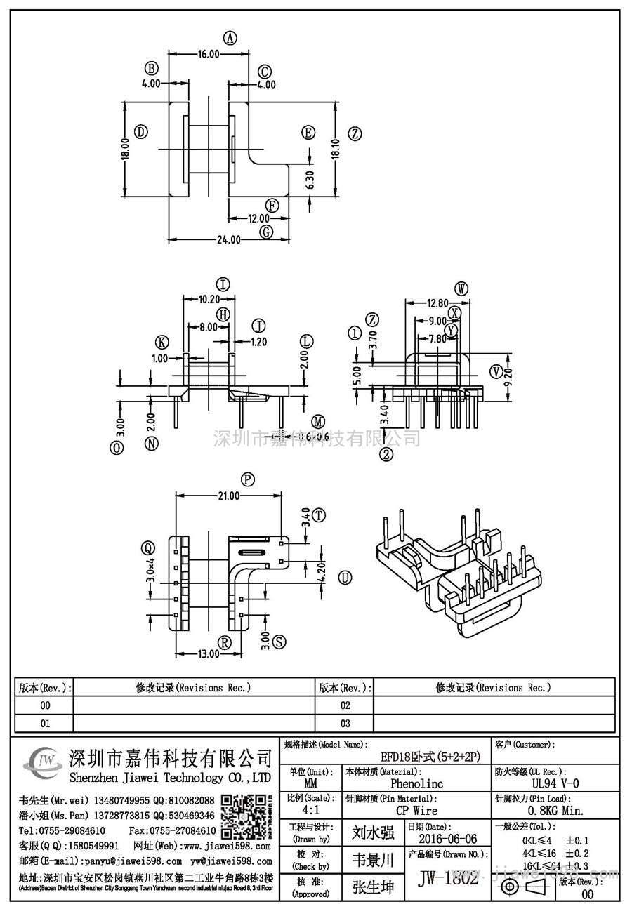 JW-1802/EFD18臥式(5+2+2P)