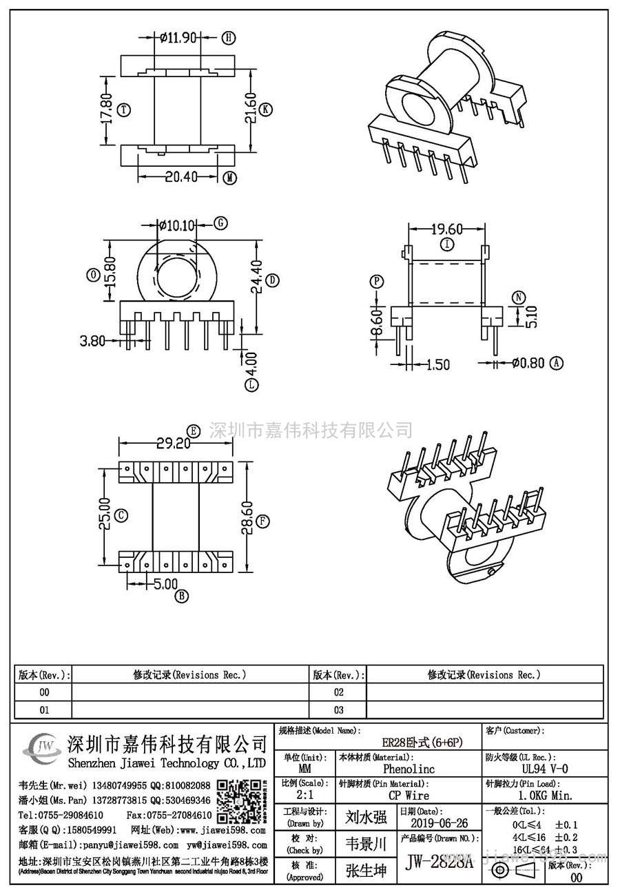 JW-2828A/ER28臥式(6+6P)