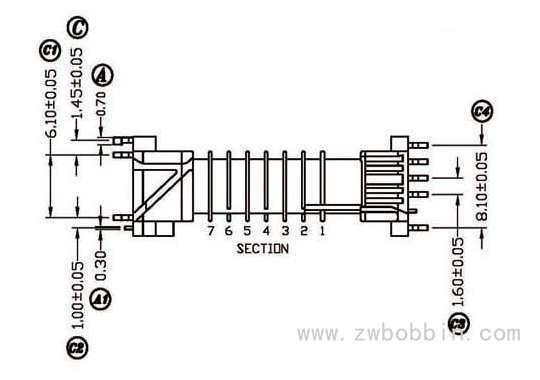Z-0901/SMD UI9.8臥式(4+5PIN)