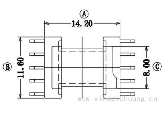 XWC-EPC-13/SMDEPC-13臥式單槽海鷗腳(5+5PIN)